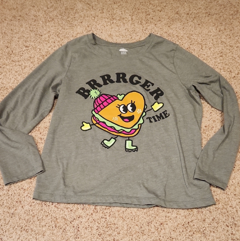 Old Navy Kids 'Brrrger Time' Long Sleeve Tee - Picture 1 of 4